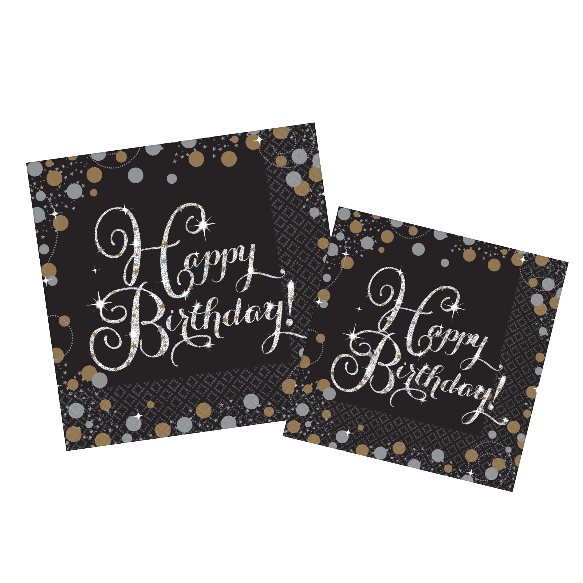 Happy Birthday Napkins 16ct - Sparkling Celebration. Assorted Options