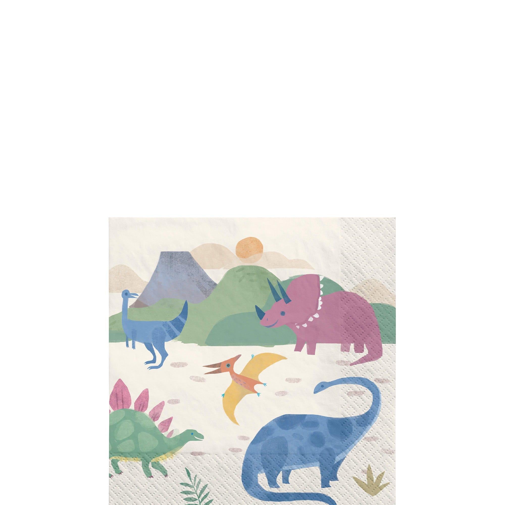 Diggin Dinos Beverage Napkins. 16ct. Assorted Options