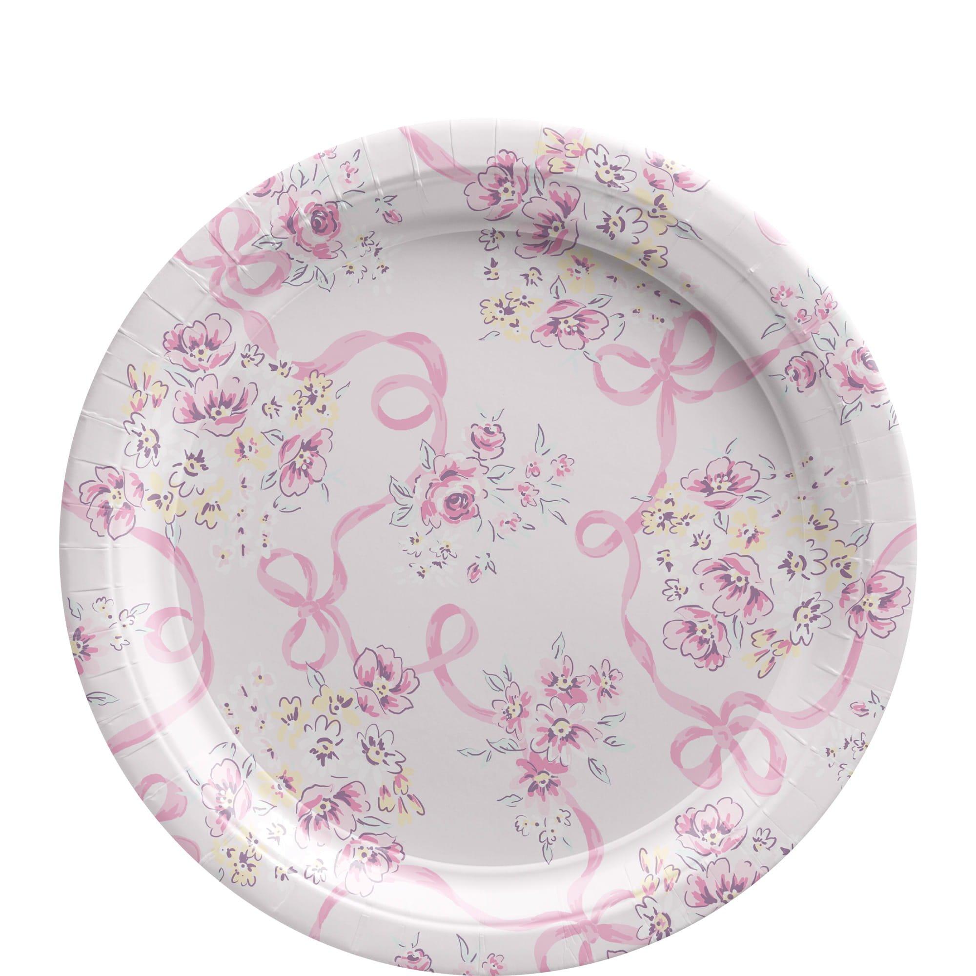 Ribbon and Rose Paper Plates. 8ct. Assorted Options - Image 4