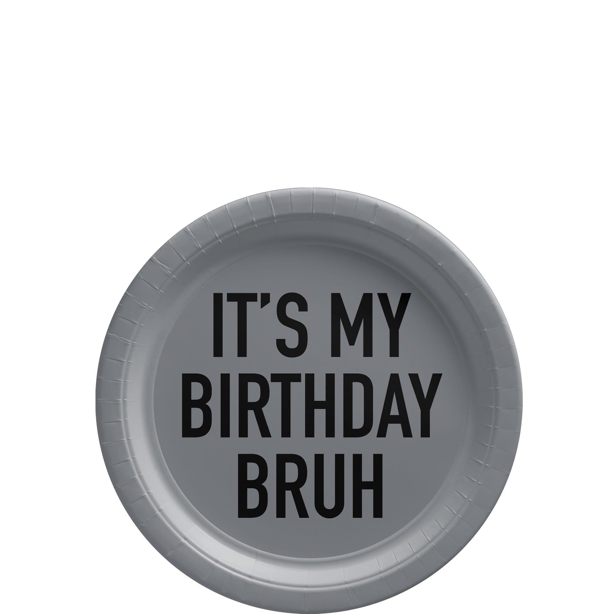 It's My Birthday Bruh Paper Plate. 8ct. Assorted Options - Image 3