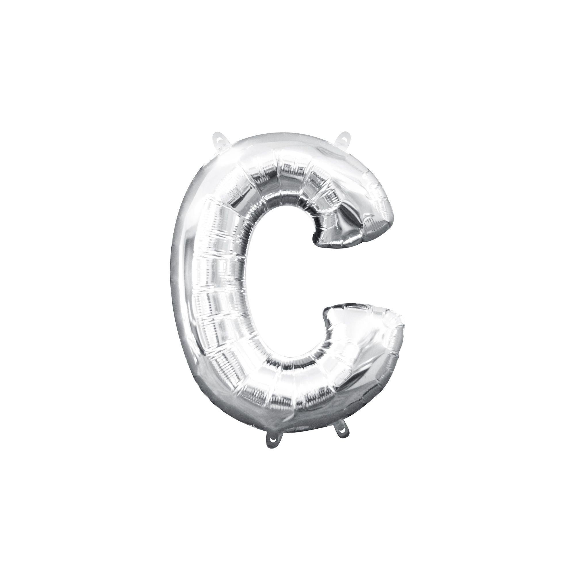 13in Air-Filled Silver Letter (A-Z) Balloons - Image 12