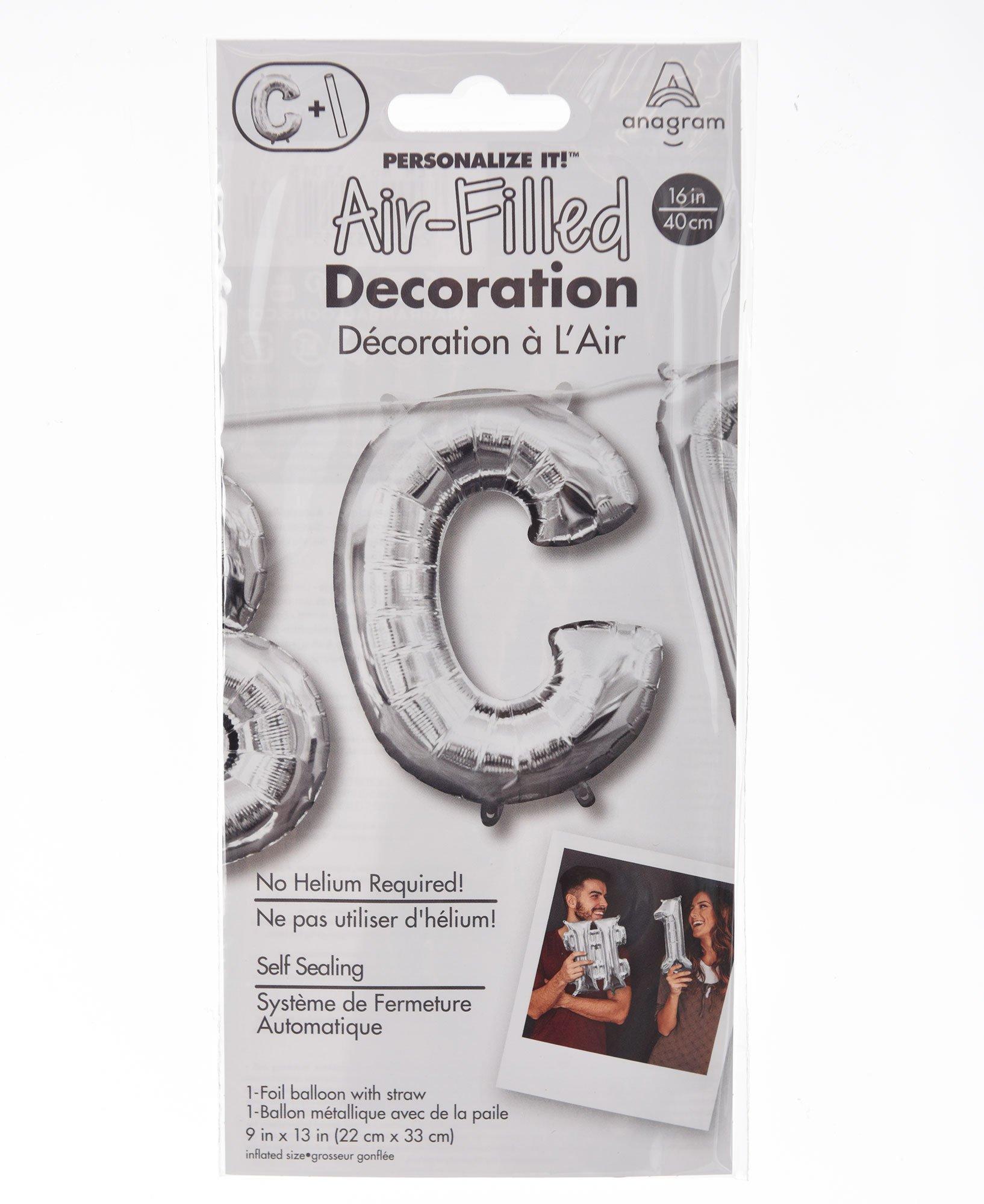 13in Air-Filled Silver Letter (A-Z) Balloons - Image 17