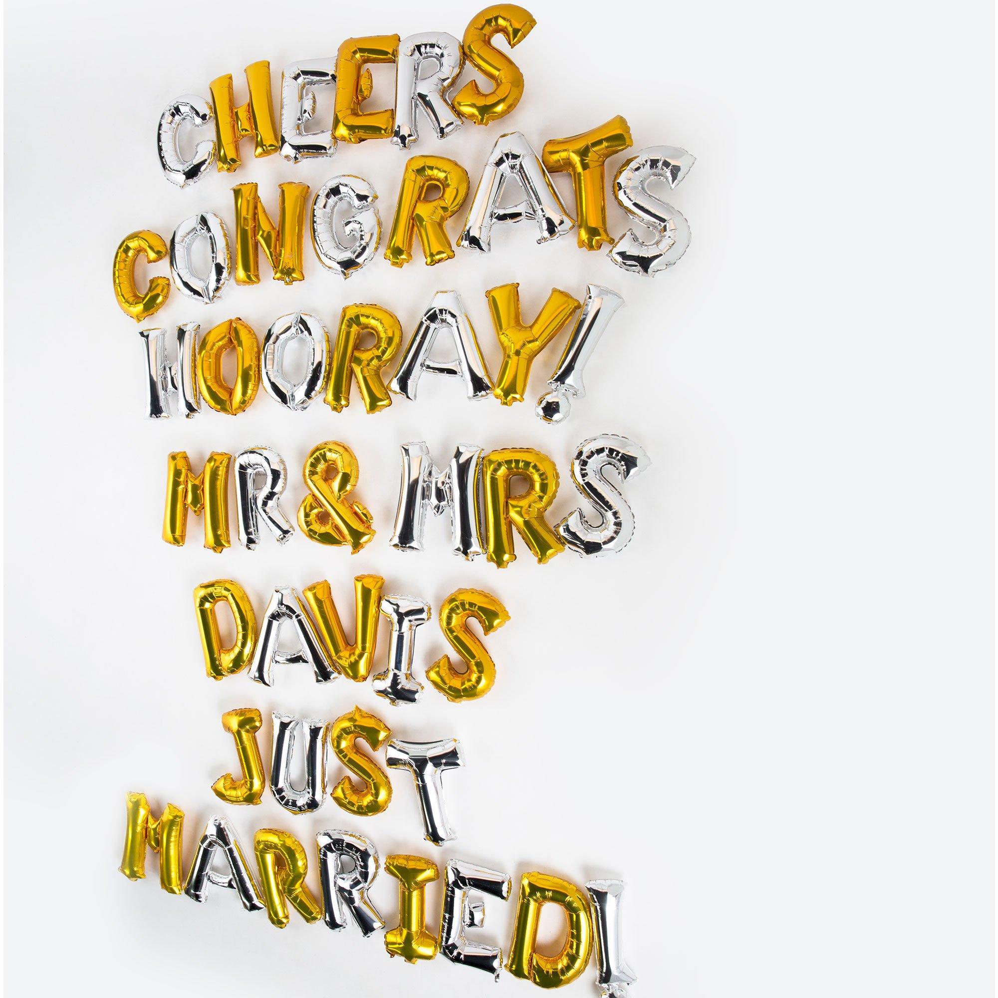 13in Air-Filled Silver Letter (A-Z) Balloons - Image 20