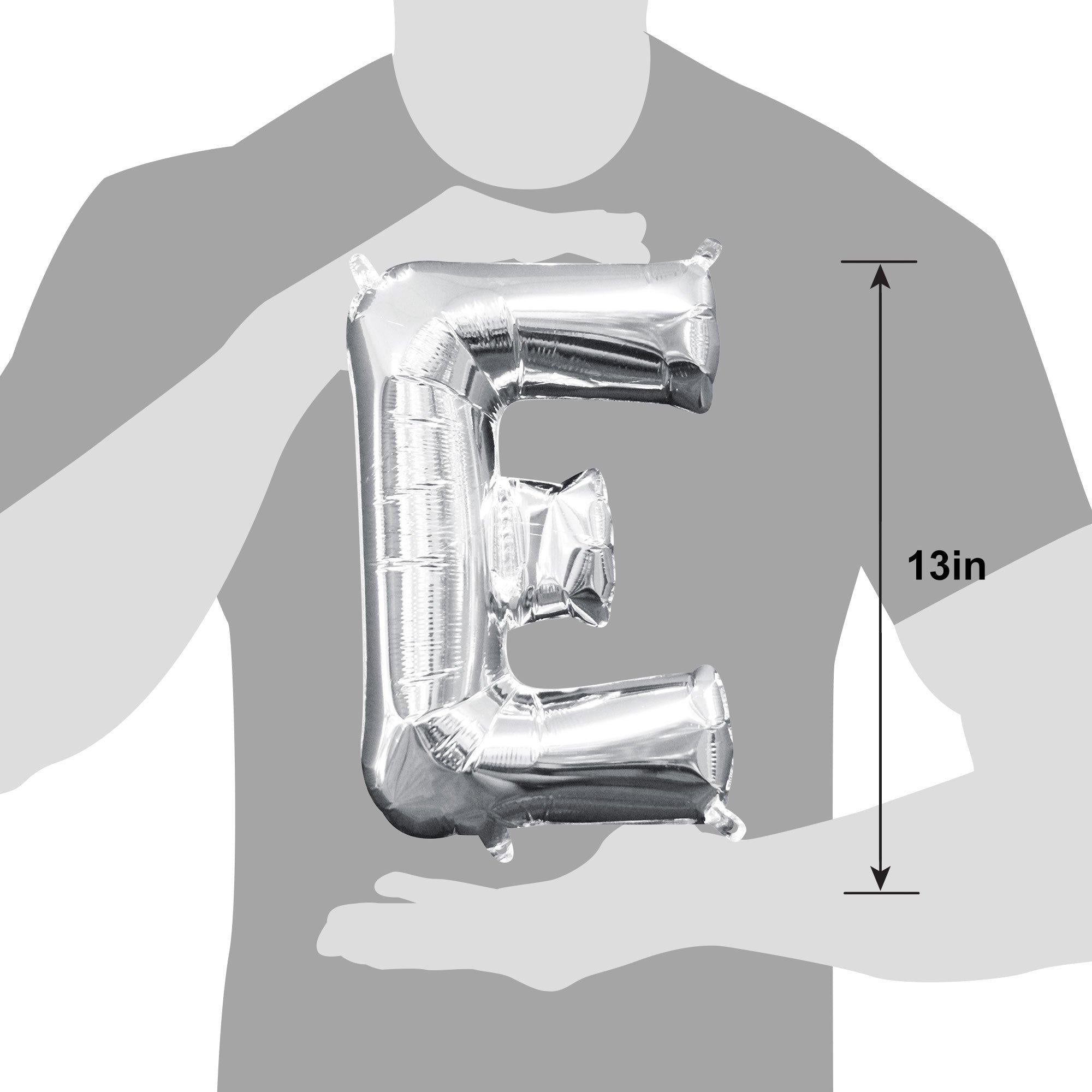 13in Air-Filled Silver Letter (A-Z) Balloons - Image 28