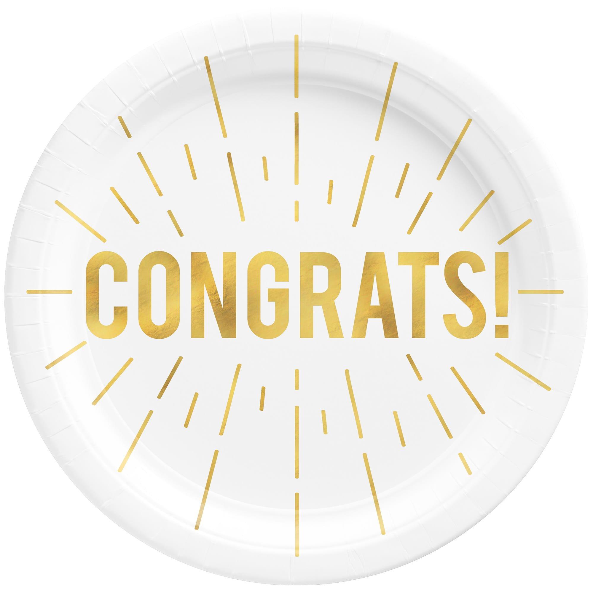Congrats Paper Plate. 8ct. Assorted Options - Image 2