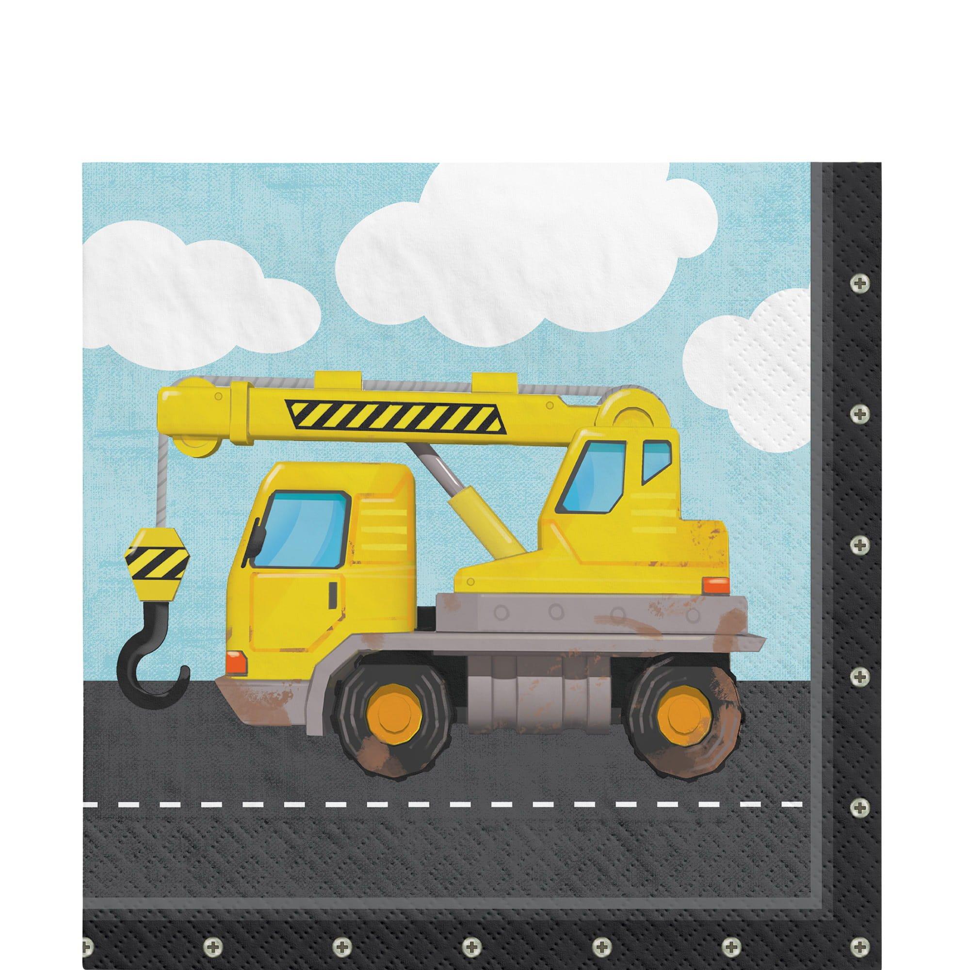Construction Party Napkins. 16ct. Assorted Options - Image 3