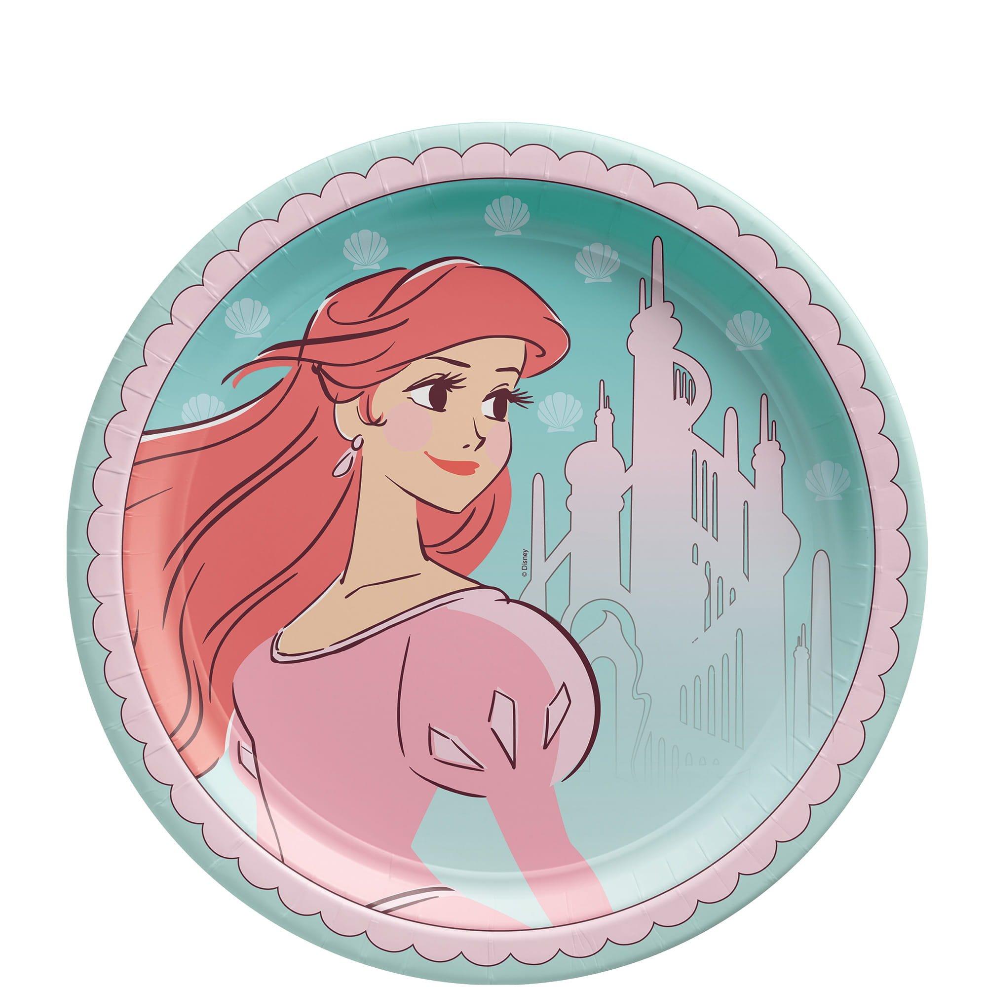 Disney Ariel Once Upon A Time Paper Lunch Plate. 8ct. Assorted Options - Image 2