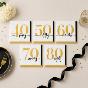 Party Of The Ages Birthday Napkins. 16ct. Ages