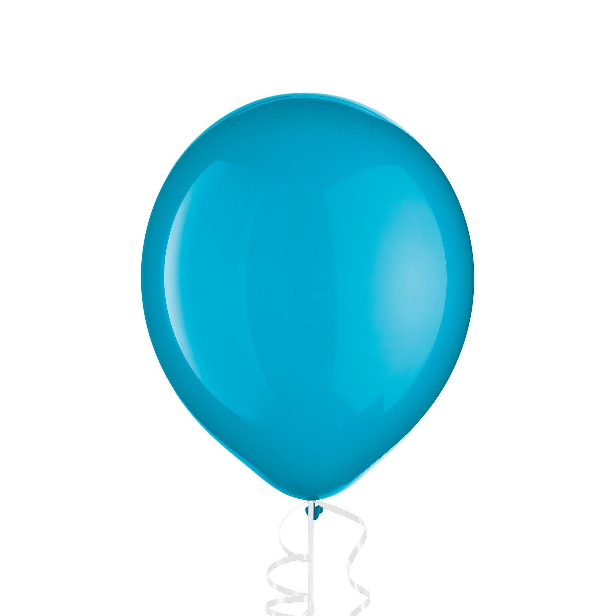 Caribbean Blue Latex Balloons. Assorted Options - Image 3