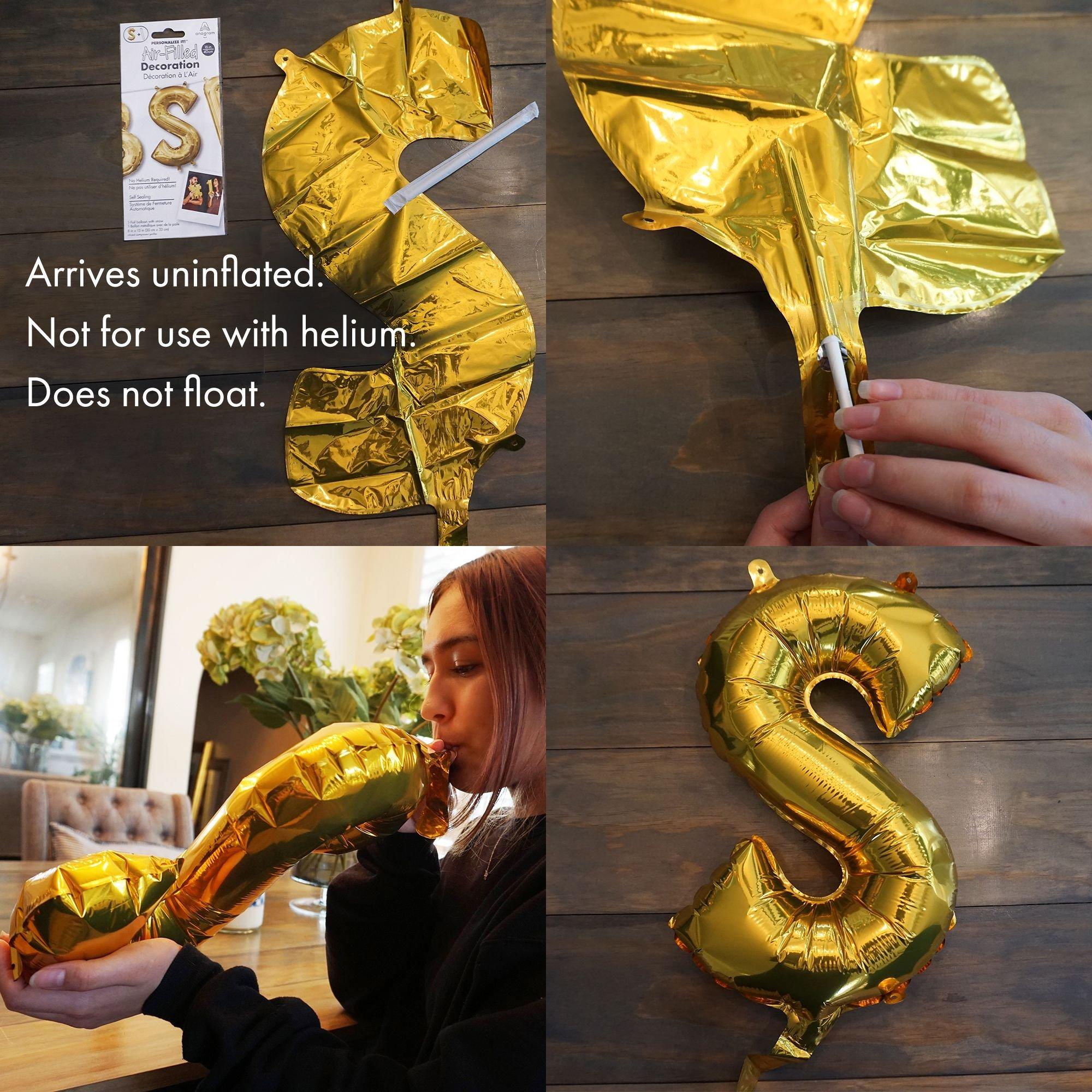 13in Air-Filled Silver Number (0-9) Balloons - Image 19