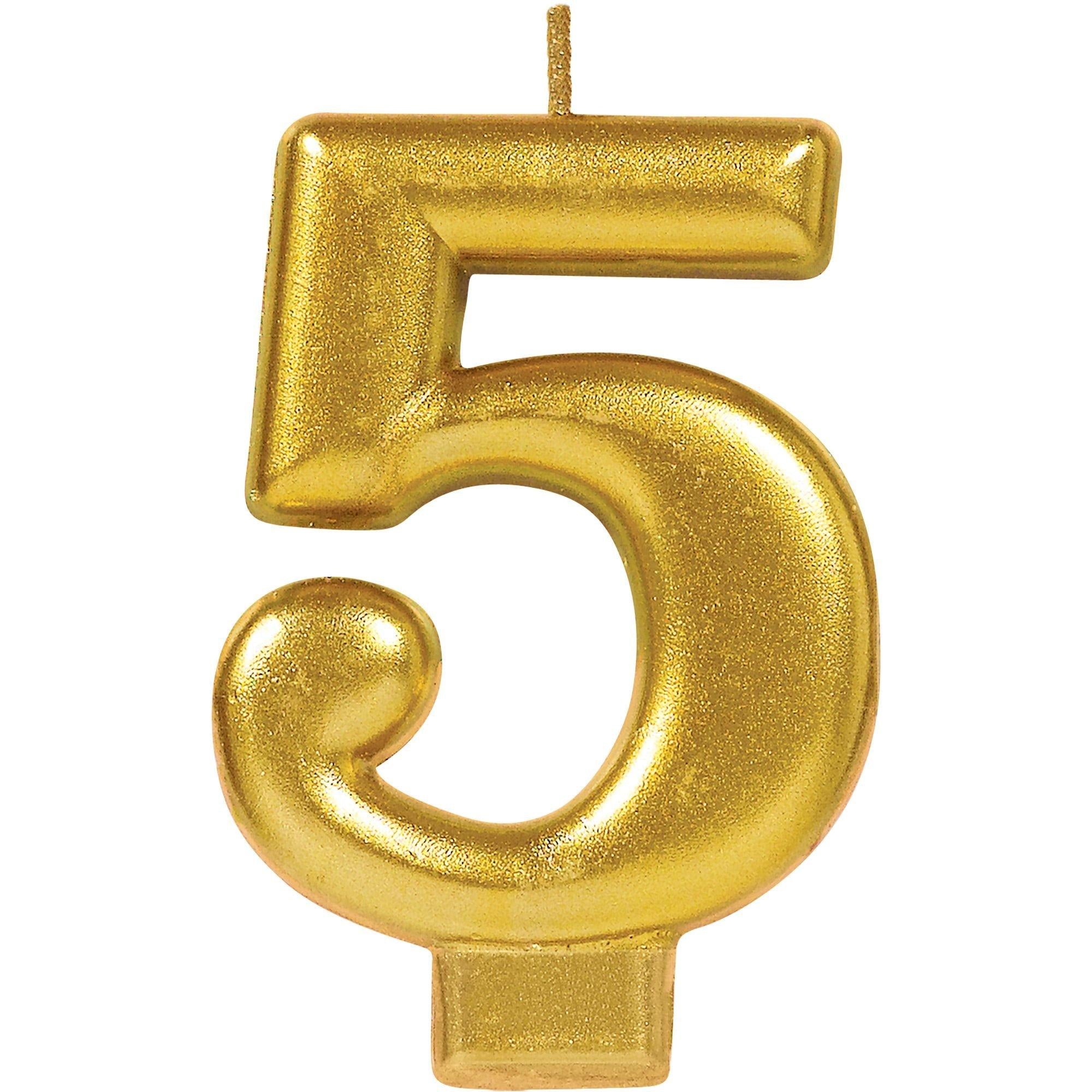 Gold Number (0-9) Birthday Candle - Image 7