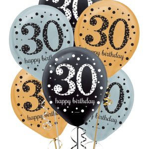 Sparkling Celebration 30 Latex Balloons. 15ct