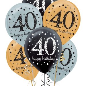 Sparkling Celebration 40 Latex Balloons. 15ct