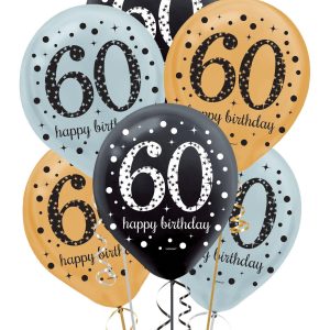 Sparkling Celebration 60 Latex Balloons. 15ct