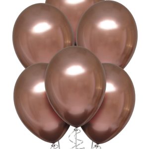 Rose Copper Metallic Chrome Satin Luxe Latex Balloon. Assorted Options