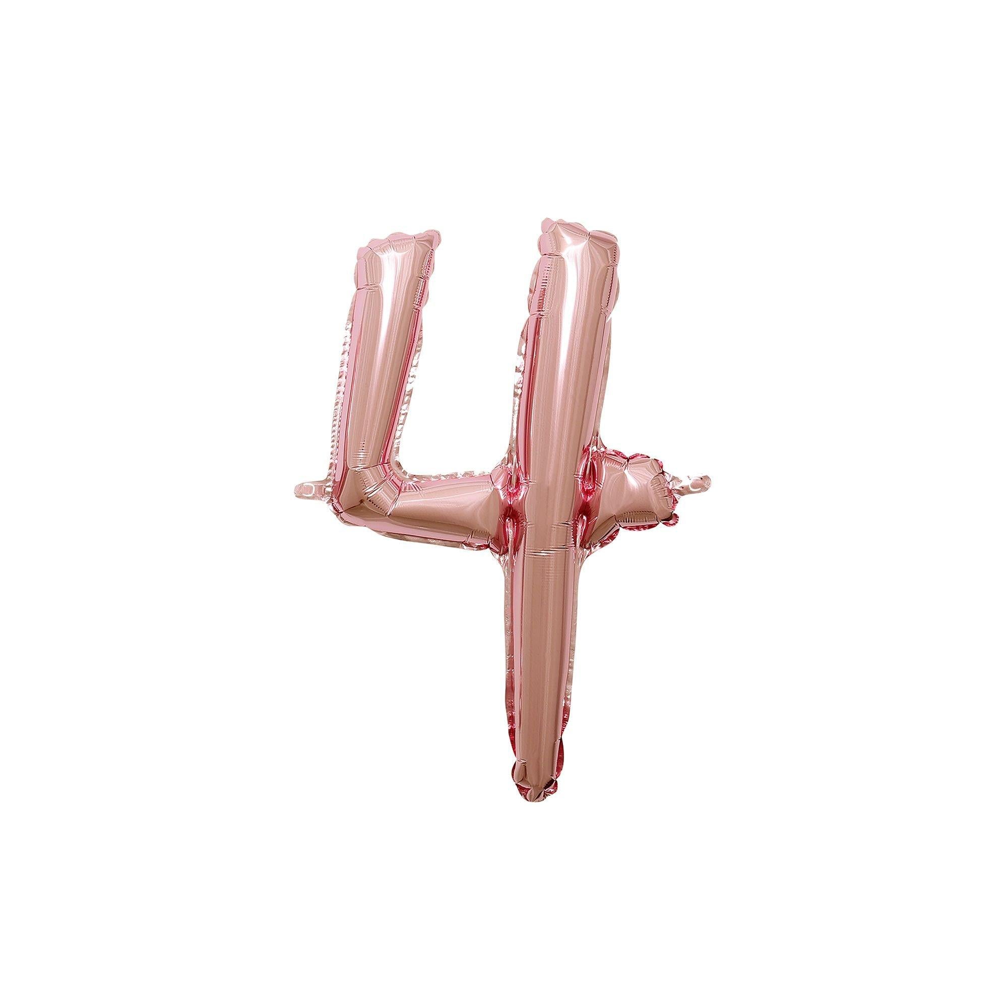 Air-Filled Rose Gold Cursive Number (0-9) Foil Balloon. 10in x 18in - Image 10