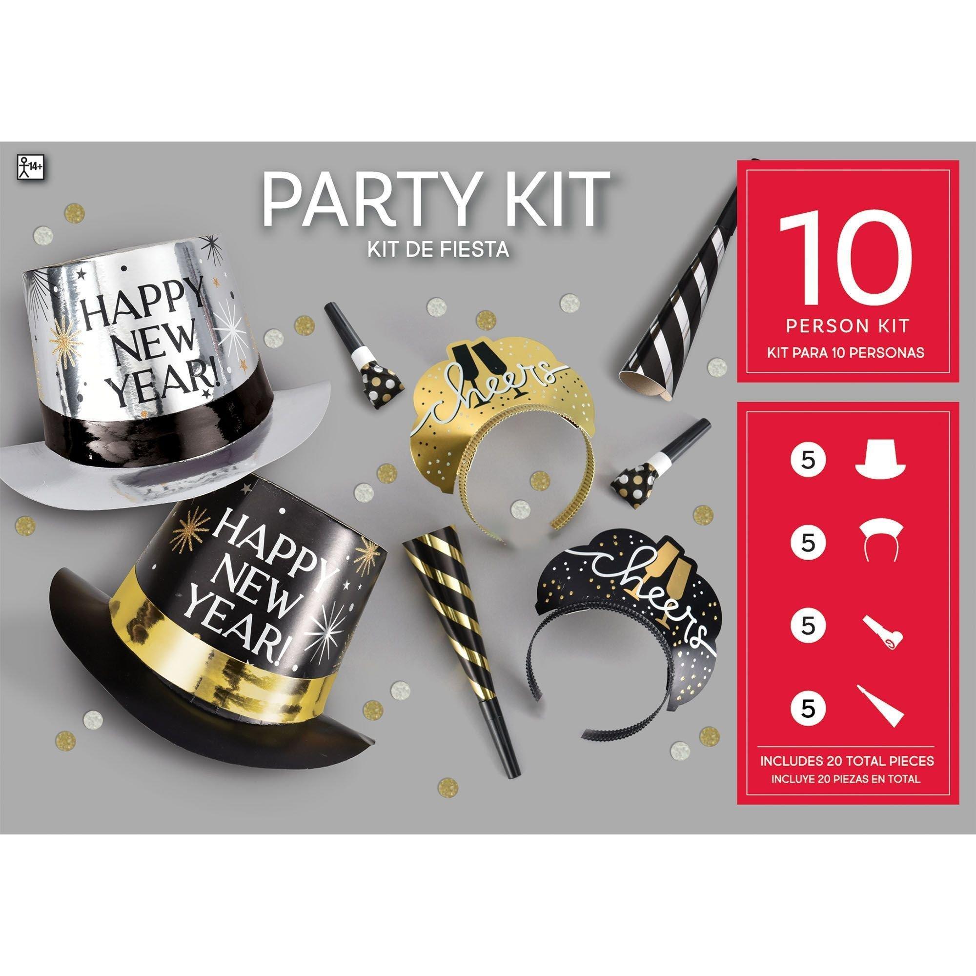 Black. Silver. Gold New Year's Eve Party Kit. Multiple Counts - Image 3