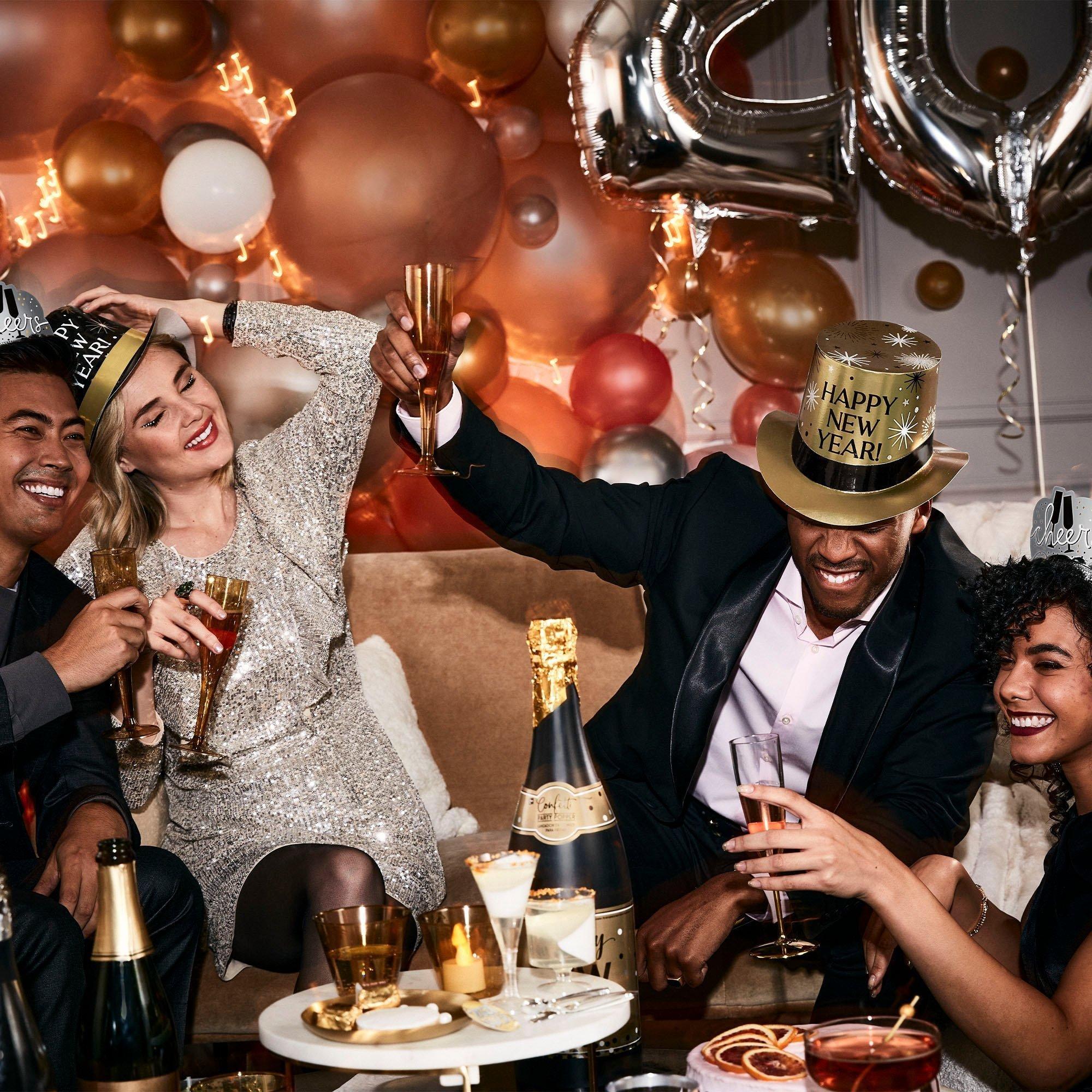 Black. Silver. Gold New Year's Eve Party Kit. Multiple Counts - Image 13
