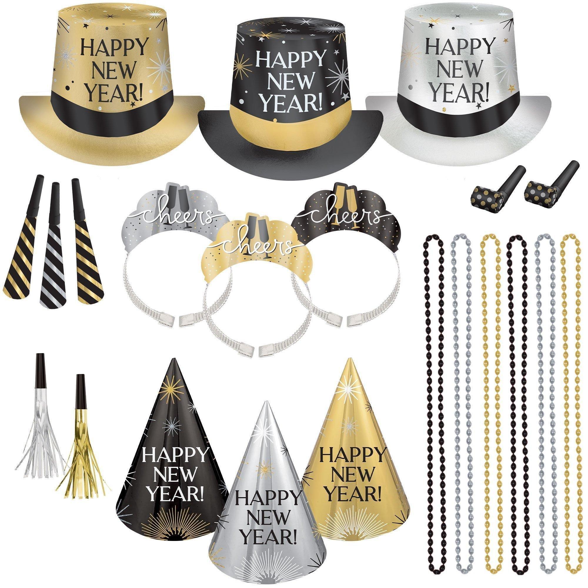 Black. Silver. Gold New Year's Eve Party Kit. Multiple Counts - Image 14