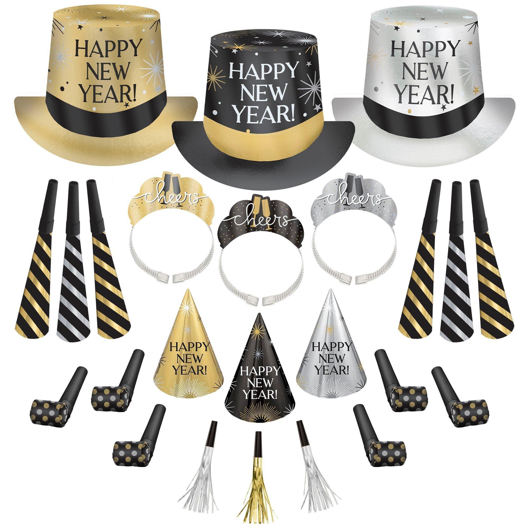 Black. Silver. Gold New Year's Eve Party Kit. Multiple Counts - Image 22