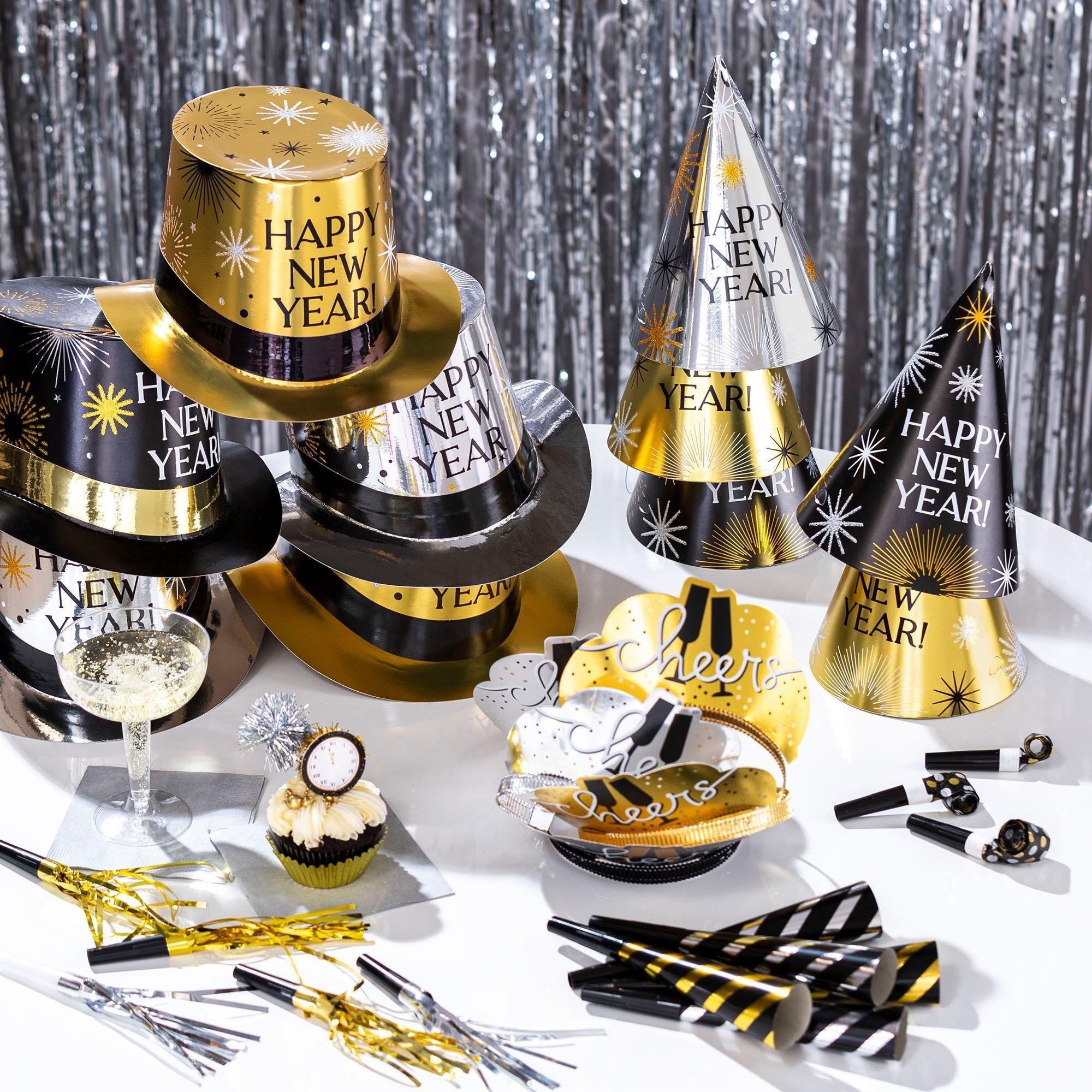 Black. Silver. Gold New Year's Eve Party Kit. Multiple Counts - Image 30