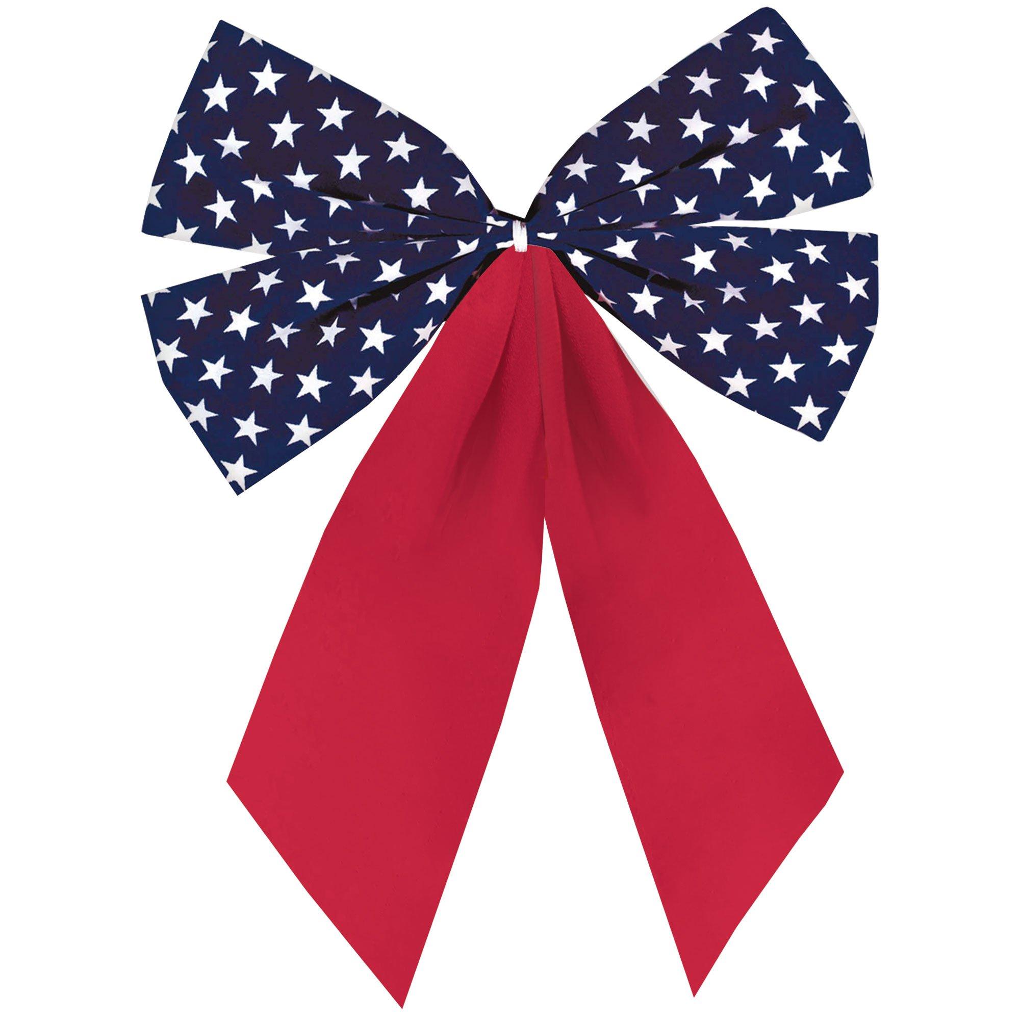 Patriotic Flocked Bow. Multiple Sizes - Image 6