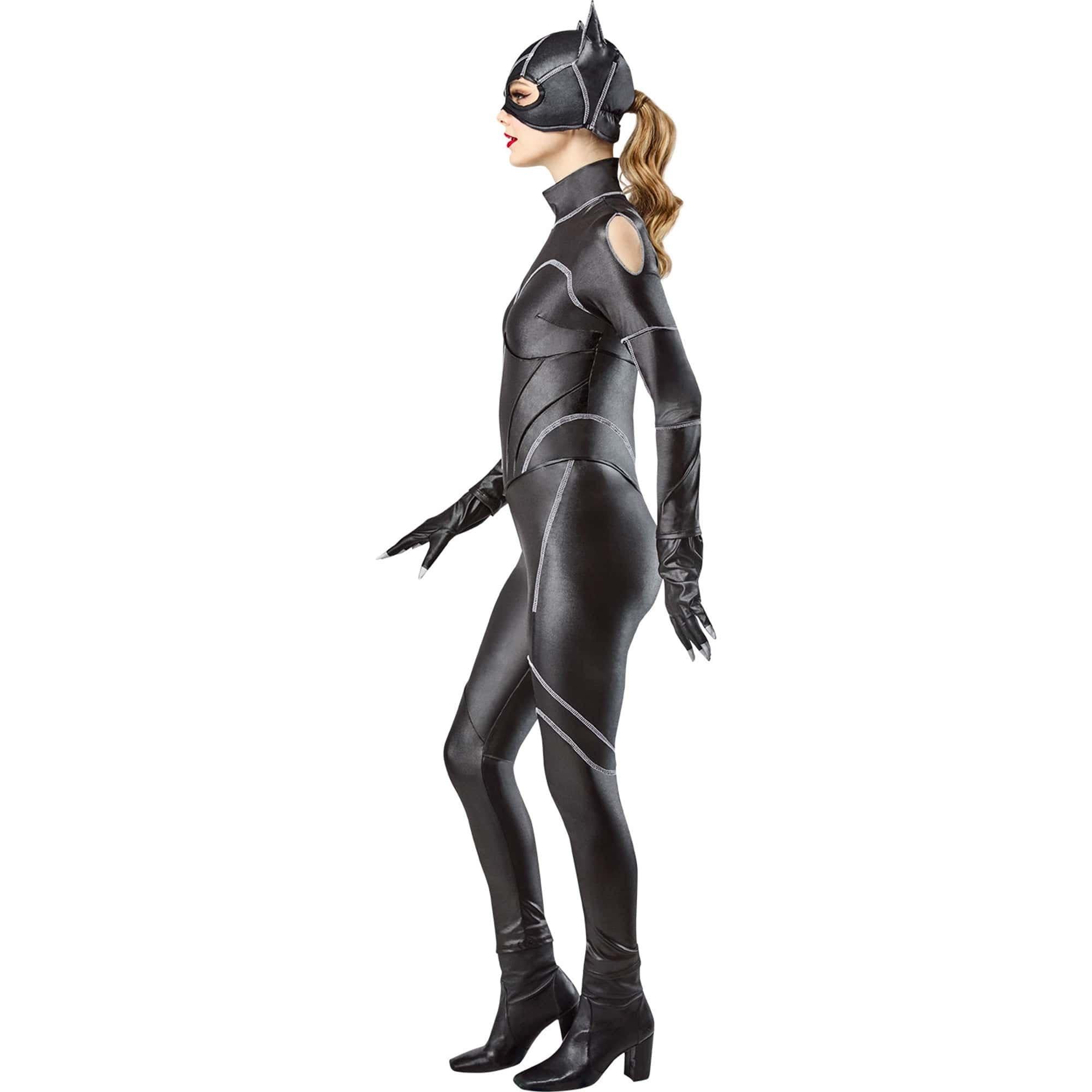 Women's 1990's Batman Catwoman Costume with Mask - Image 2
