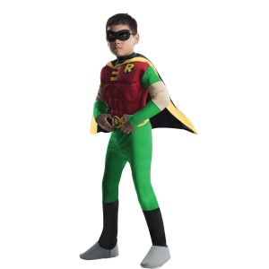 Boys' Teen Titans Robin Muscle Chest Costume - Deluxe