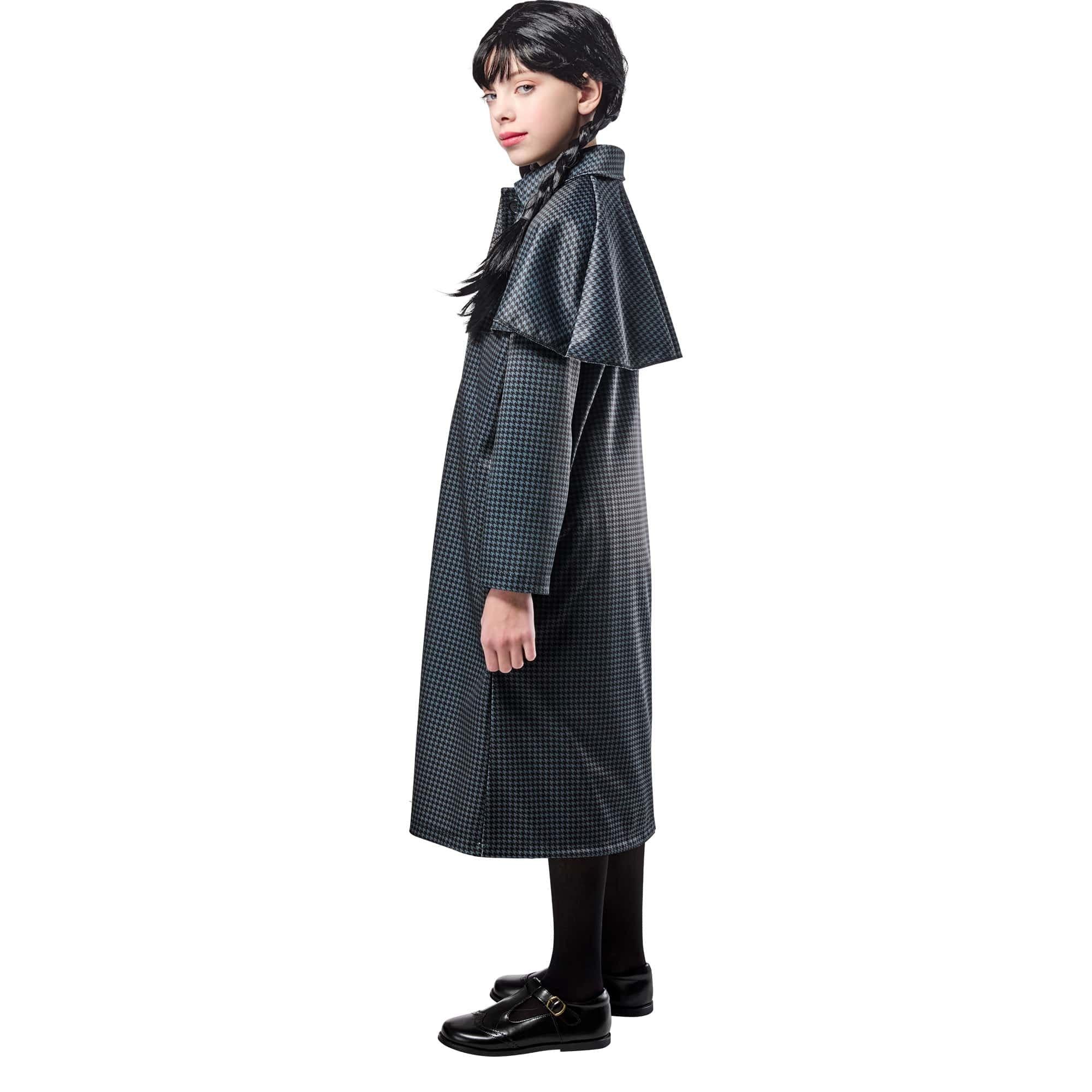 Girls' Wednesday Nevermore Academy Gray Coat - Image 2