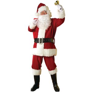 Men's Regal Plush Santa Suit Costume - Deluxe