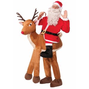 Adult Santa Ride In Reindeer Costume