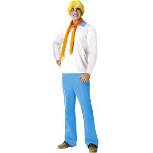 Men's Scooby-Doo Fred Costume with Wig