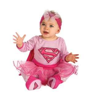 DC Comics Pink Supergirl Costume for Babies with Tutu