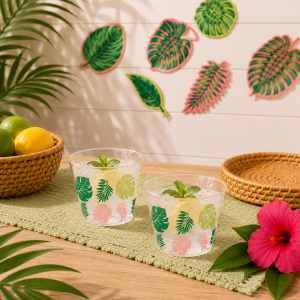 Royal Palm Plastic Cups. 9oz. 10ct