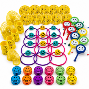 Smiley Party Favor Kit. 60pc for 12 Guests