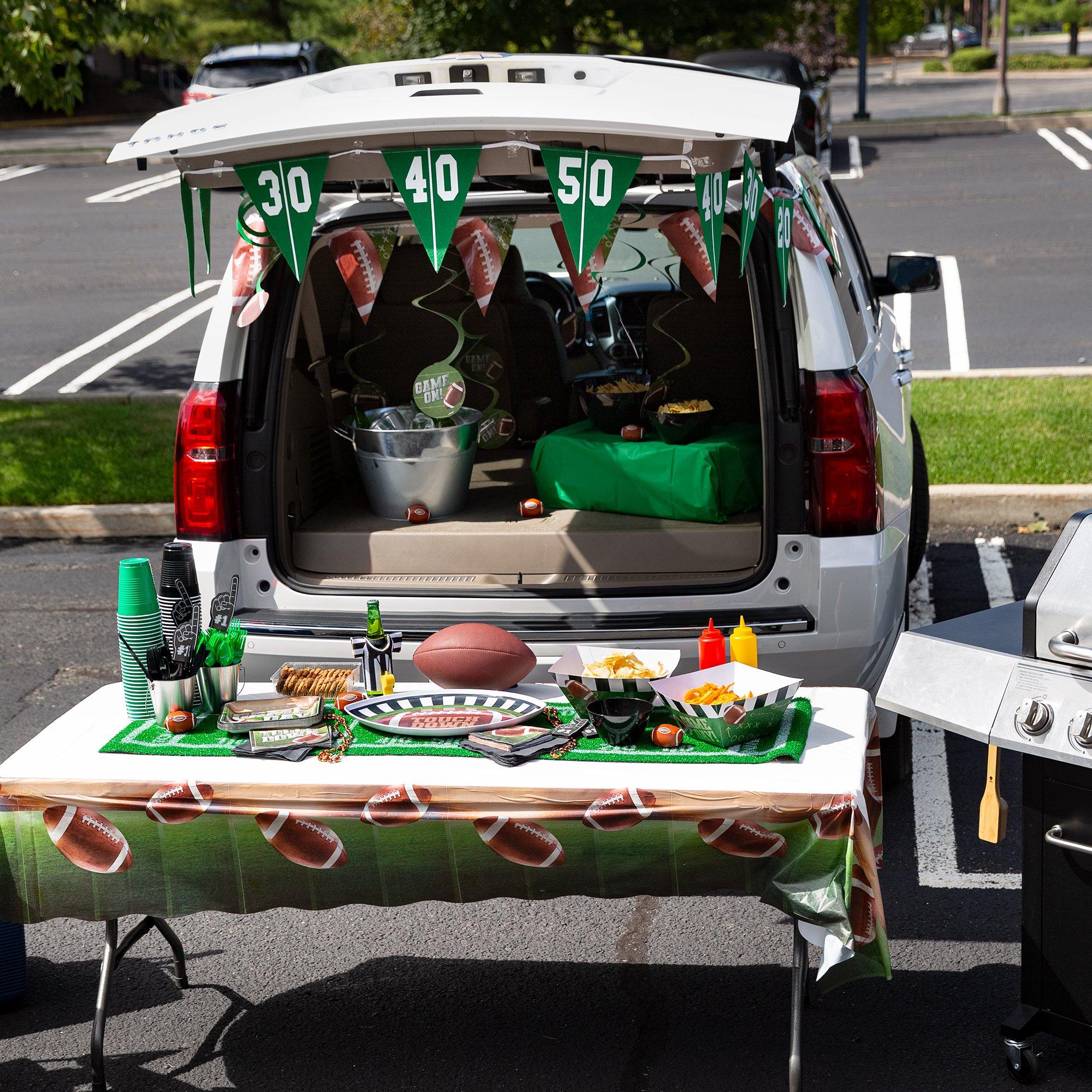 Tailgates & Touchdowns Plastic Table Covers. 54in x 84in. 3ct - Image 2