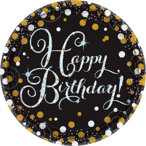 Prismatic Birthday Lunch Plates 8ct - Sparkling Celebration